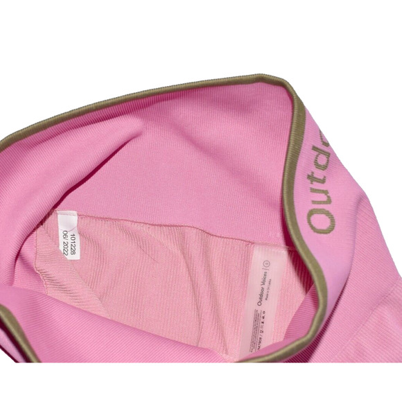 A4 NEW OUTDOOR VOICES Pink Stretchy Seamless Rib High Rise Legging Size S - Picture 4 of 5